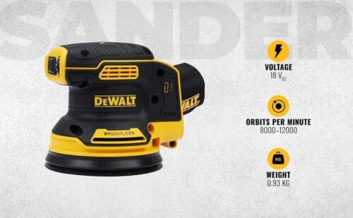 DEWALT DCW210N-XJ Cordless Sander 18V XR Brushless 125mm Bare Unit