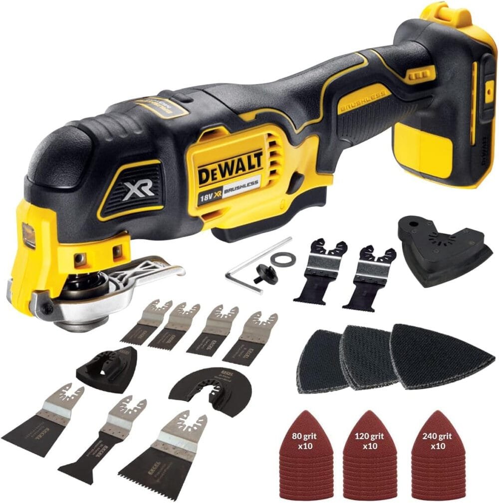 Dewalt DCS355N 18V Oscillating Brushless Multitool with 39 Piece Accessories Set