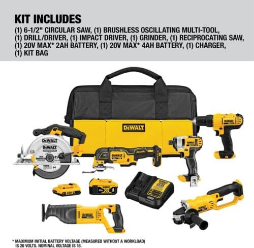 DEWALT 20V MAX Cordless Drill Combo Kit , 6-Tool (DCK661D1M1)