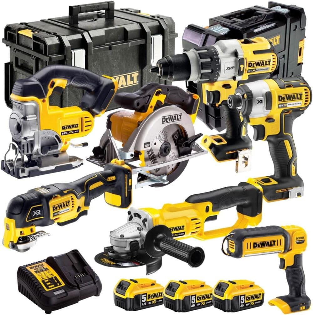 Dewalt 18V Li-ion 7 Piece Cordless Power Tool Kit