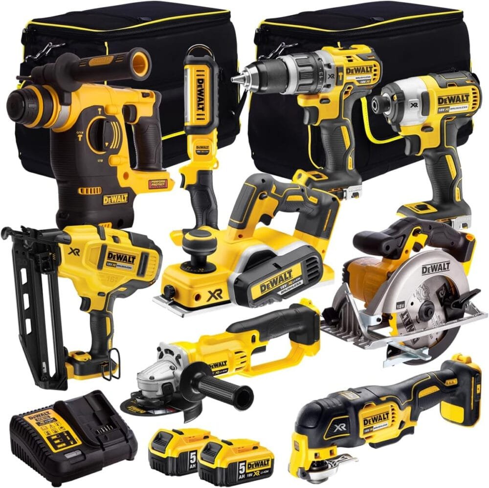 Dewalt 18V Li-Ion 9 Piece Cordless Power Tool Kit
