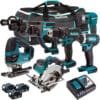 Makita 18V Li-ion 6 Piece Cordless Power Tool Kit with 3 x 5.0Ah Batteries