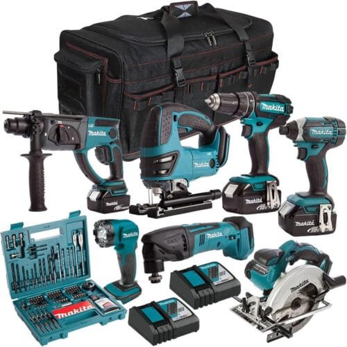 Makita 18V Li-ion 7 Piece Cordless Power Tool Kit with 3 x 5.0Ah Batteries