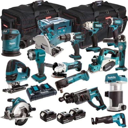 Makita 18V Li-Ion 15 Piece Power Tool Kit with 3 x 5Ah Batteries