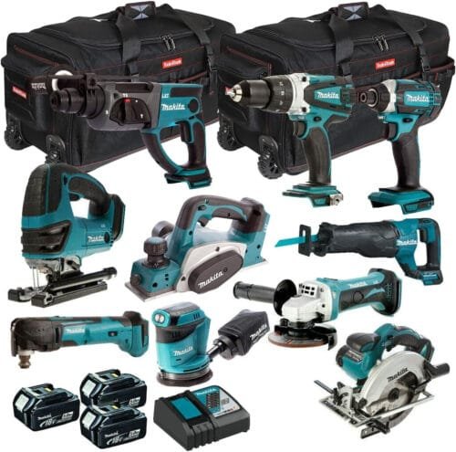 Makita 18V MAK10PC 10 Piece Cordless Power Tool Kit with 4 x 5Ah Batteries