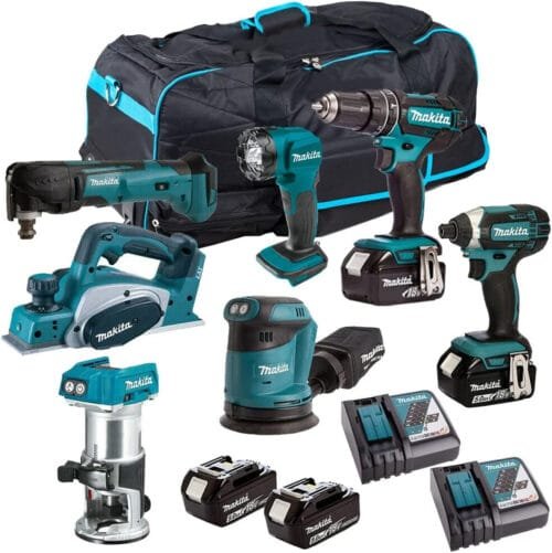 Makita 18V T4T7054PT 7 Piece Cordless Power Tool Kit 4 x 5.0Ah Batteries