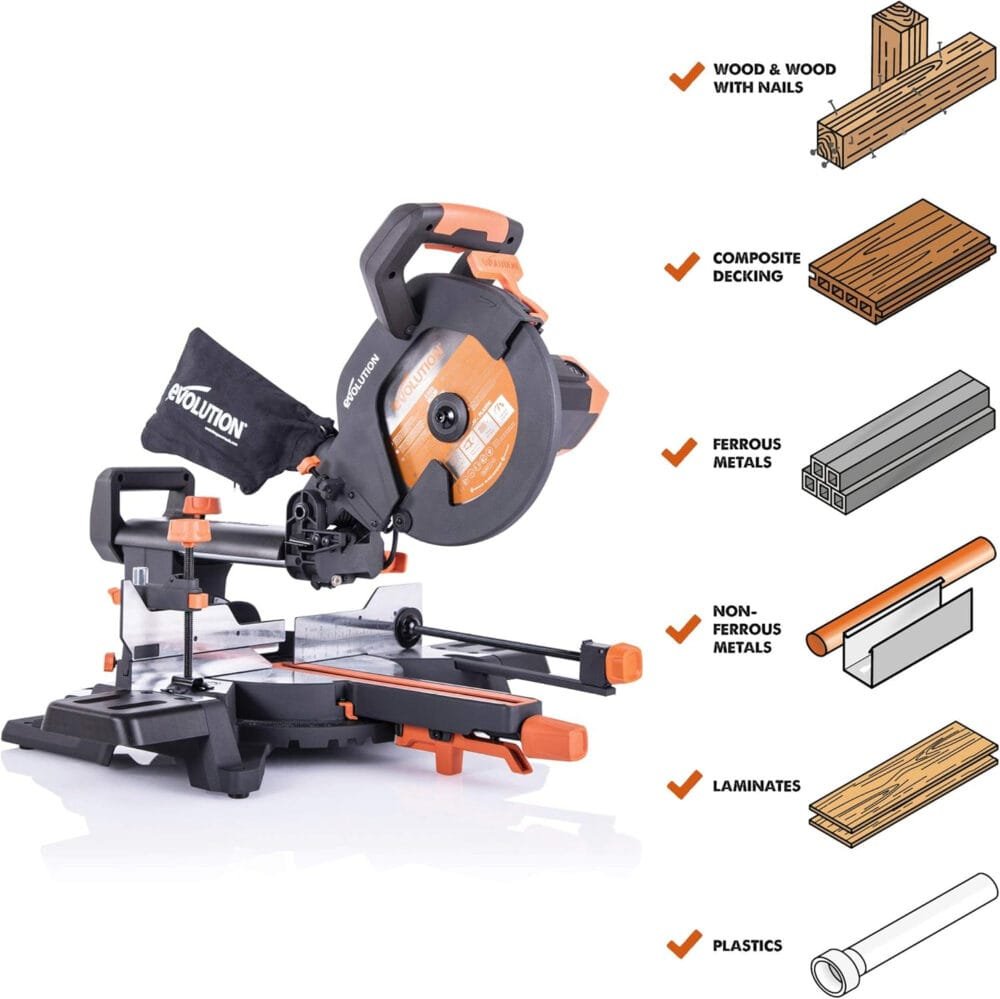 Evolution Power Tools R255SMS+ Compound Mitre Saw