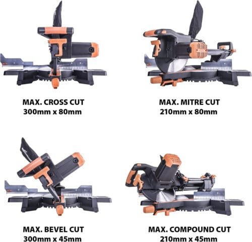 Evolution Power Tools R255SMS+ Compound Mitre Saw