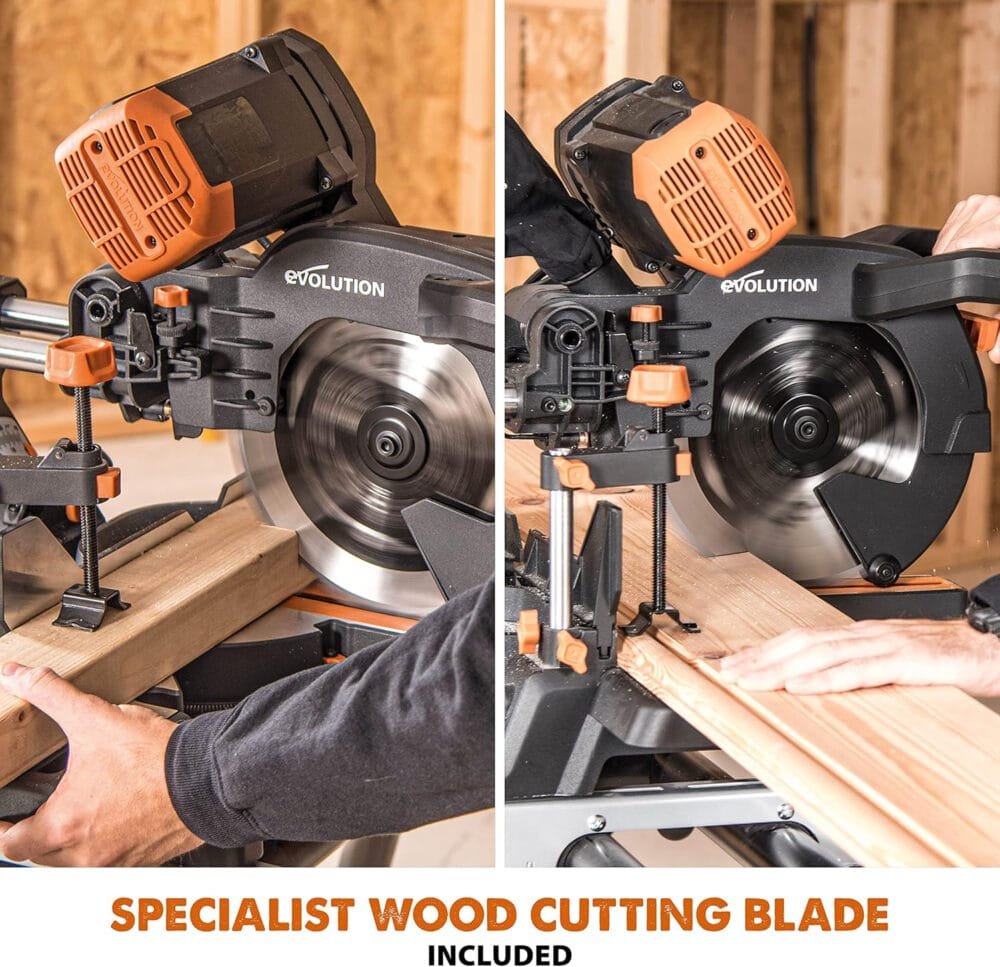 Evolution Power Tools R255SMS-DB+ Double Bevel Sliding Mitre Saw