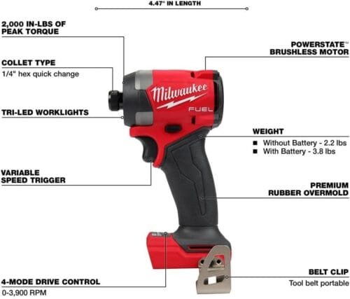Milwaukee M18 FUEL 18V Lithium-Ion Combo Kit with Two 5.0Ah Batteries