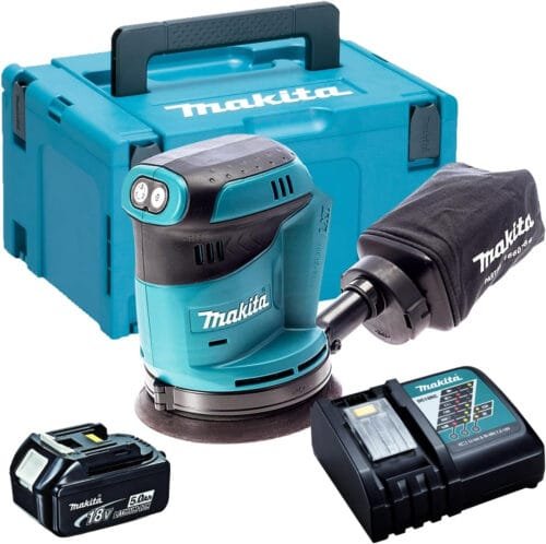 Makita DBO180Z 18V Li-ion Random Orbit Sander with 5.0Ah BL1850 Battery