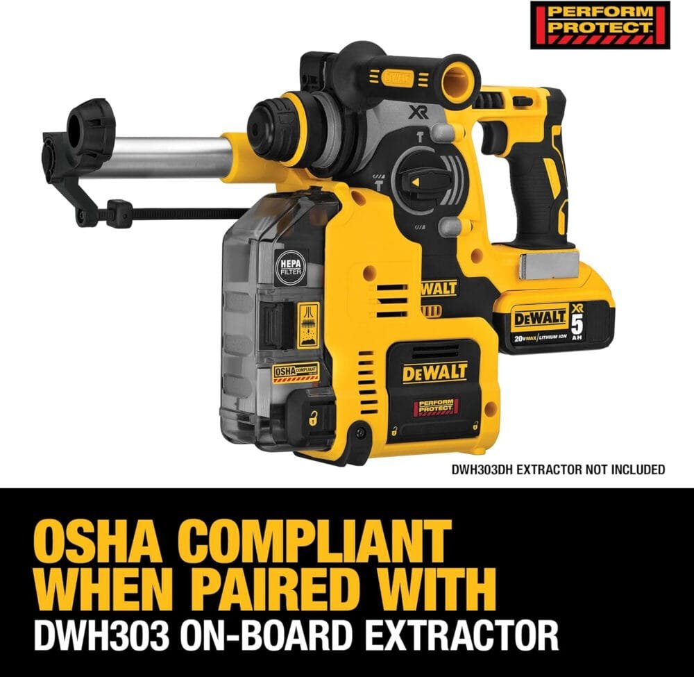 DEWALT 20V MAX* SDS Rotary Hammer Drill Kit, 5-Ah Batteries
