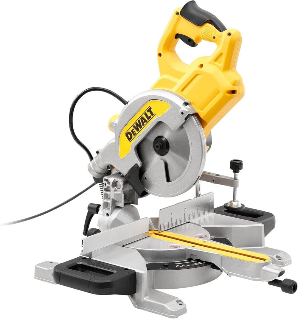 DeWalt DEWDWS777 216 mm 1600 W 240 VXPS Crosscut Mitre Saw - Yellow