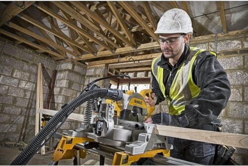 DeWalt DEWDWS777 216 mm 1600 W 240 VXPS Crosscut Mitre Saw - Yellow