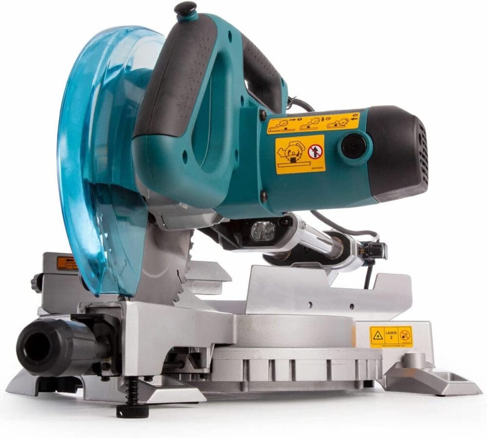 Makita LS0815FL 240v Sliding Compound Laser Mitre Saw 216mm + DEBWST06 Leg Stand