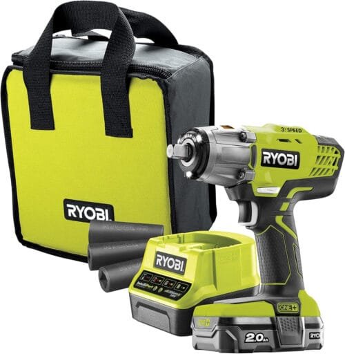 Ryobi R18IW3-120S 18V ONE+ Cordless 3 Speed Impact Wrench Starter Kit (1 x 2.0Ah)