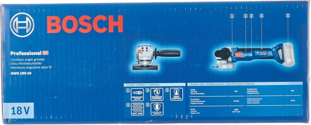 Bosch Professional 18V System angle grinder GWS 18V-10