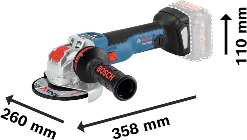 Bosch Professional GWX 18 V - 10 PSC Cordless Angle Grinder No Battery
