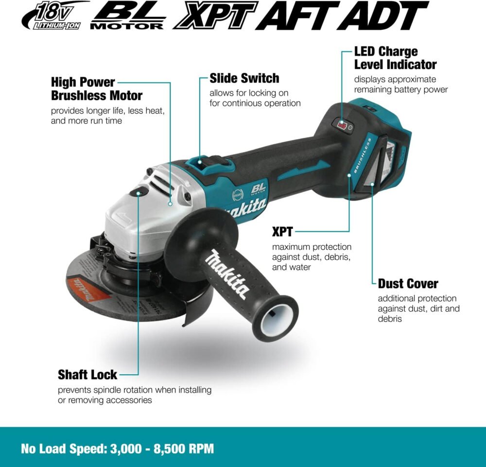 Makita DGA513Z 18V Li-Ion LXT Brushless 125mm Angle Grinder