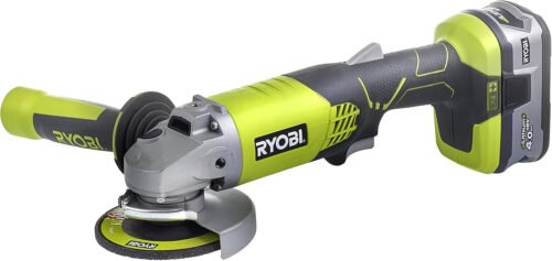 Ryobi R18AG-140S ONE+ Cordless Angle Grinder Starter Kit, 18 V