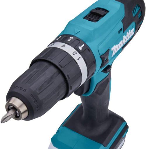 Makita HP488DWAX4 18V G-Series Combi Drill Complete with 1 x 2.0 Ah Battery, Charger and 74 Piece Bit Set Supplied in a Toolchest