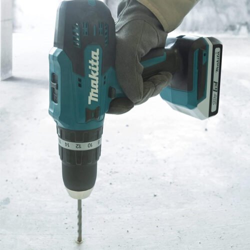 Makita HP488DWAX4 18V G-Series Combi Drill Complete with 1 x 2.0 Ah Battery, Charger and 74 Piece Bit Set Supplied in a Toolchest