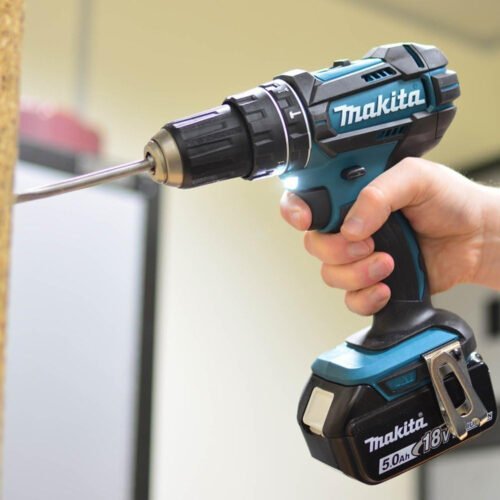 Makita DHP482Z LXT 18 V combi drill with 1 x 5.0 Ah battery, charger & insert, 18 V