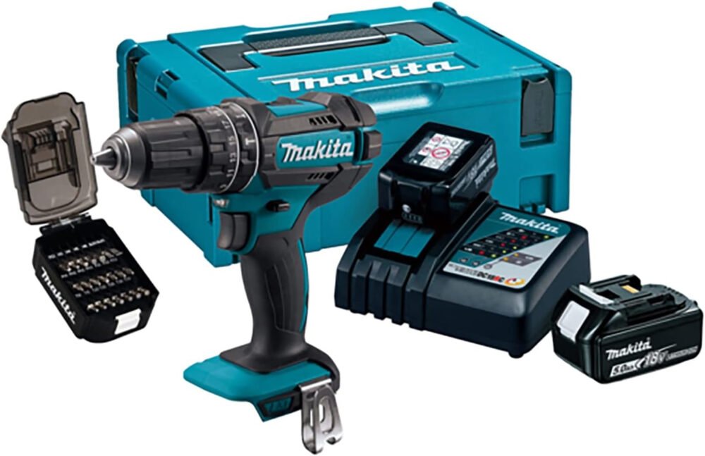 Makita DHP482JX14 18V Li-ion LXT Brushless 50th Anniversary Combi Drill Complete with 2 x 5.0 Ah Batteries
