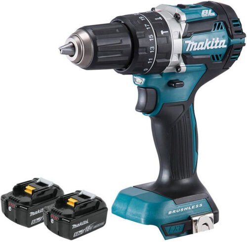 Makita DHP484Z 18V LXT Li-ion Brushless Combi Drill Body with 2 x 5Ah Batteries