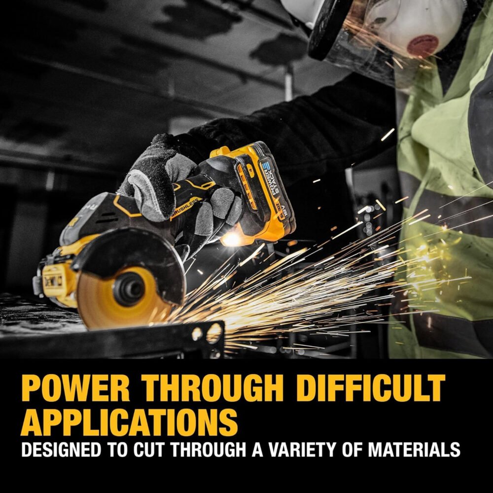 DEWALT 20V MAX Cut Off Tool, 3 in 1, Brushless, Power Through Difficult Materials, Connected LED Work Light, Bare Tool Only (DCS438B)
