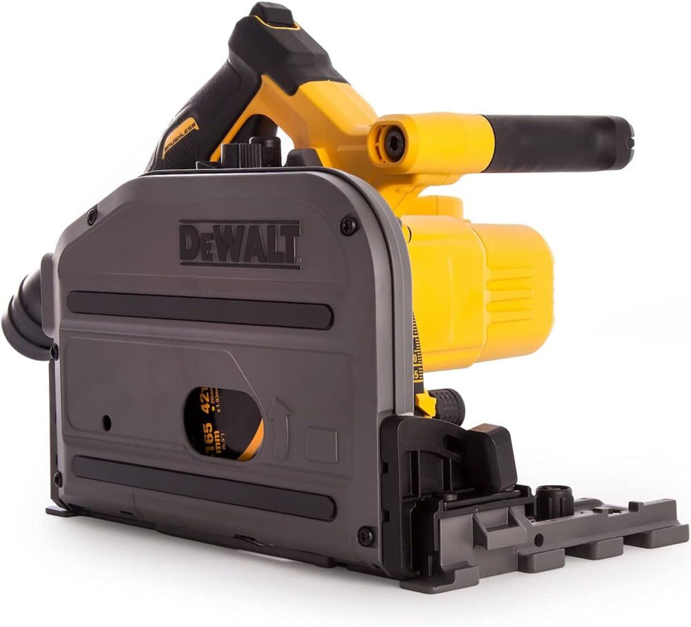 Dewalt DWS520KT 165mm Plunge Saw 1300W 240V & 1.5m Guide Rail DWS5022 - Accurate, Durable, and Perfect for Laminate Cutting, Electric Plunge Saw, Dewalt Plunge Saw