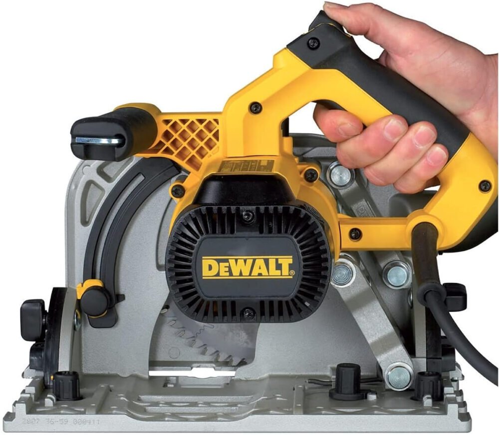 Dewalt DWS520KT 165mm Plunge Saw 1300W 240V & 1.5m Guide Rail DWS5022 - Accurate, Durable, and Perfect for Laminate Cutting, Electric Plunge Saw, Dewalt Plunge Saw