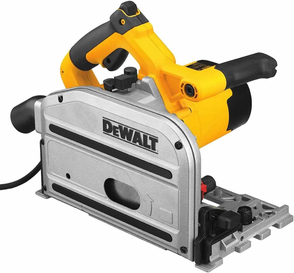 Dewalt DWS520KT 165mm Plunge Saw 1300W 240V & 1.5m Guide Rail DWS5022 - Accurate, Durable, and Perfect for Laminate Cutting, Electric Plunge Saw, Dewalt Plunge Saw