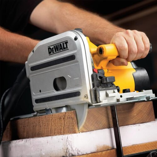 Dewalt DWS520KT 165mm Plunge Saw 1300W 240V & 1.5m Guide Rail DWS5022 - Accurate, Durable, and Perfect for Laminate Cutting, Electric Plunge Saw, Dewalt Plunge Saw