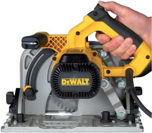 DEWALT DWS520KTL 110V Plunge Saw with 2 x 1.5m Guide Rails Connector & Bag