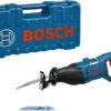 Bosch Professional GSA 1100 E reciprocating saw (1100 W, incl. 1 x S 2345 X reciprocating saw blade for wood, 1 x S 123 XF reciprocating saw blade for metal, in a case)