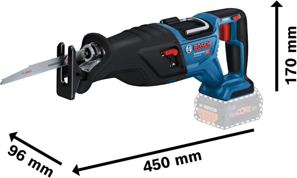 Bosch Professional BITURBO Cordless Reciprocating Saw GSA 18V-28 (Batteries and Charger not Included, in L-BOXX)
