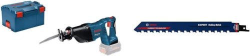 Bosch Professional 18V System GSA 18 V-LI C cordless reciprocating saw (compact version, 3 x reciprocating saw blades, excluding rechargable batteries and charger, in L-BOXX)