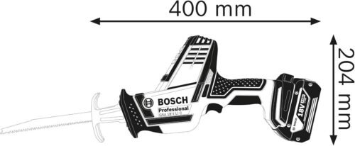Bosch Professional 18V System GSA 18 V-LI C cordless reciprocating saw (compact version, 3 x reciprocating saw blades, excluding rechargable batteries and charger, in L-BOXX)