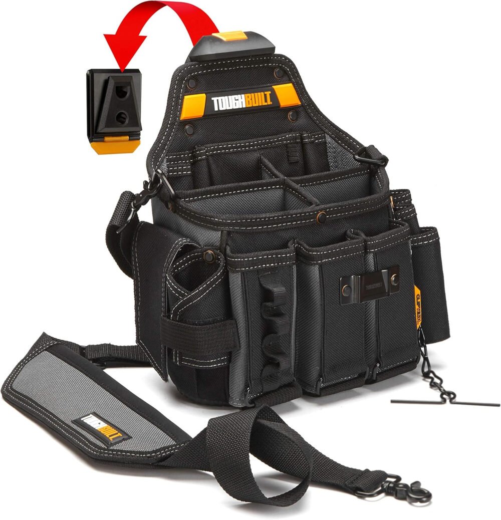 ToughBuilt Master Electrician Pouch + Shoulder Strap by,Black