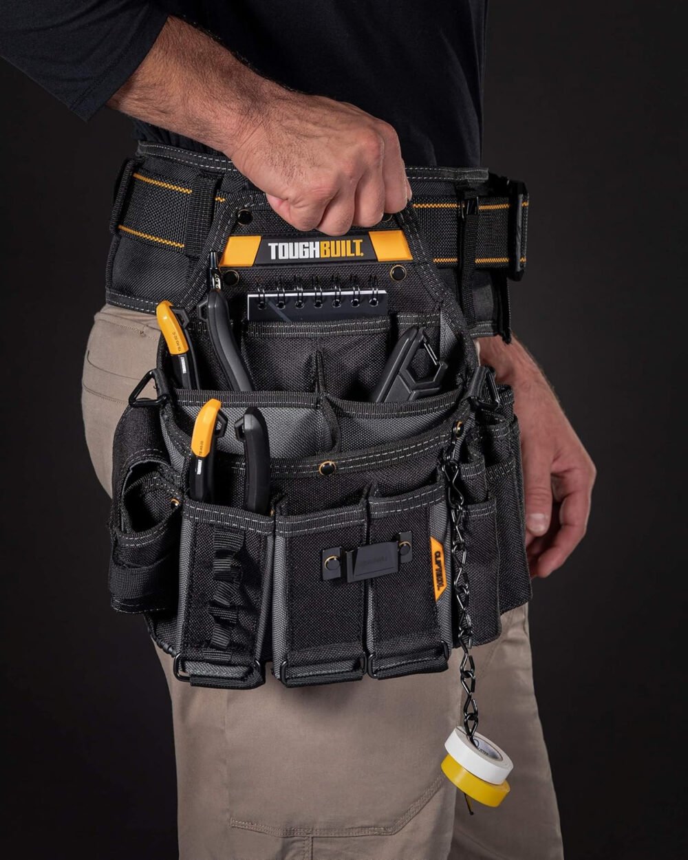 ToughBuilt Master Electrician Pouch + Shoulder Strap by,Black