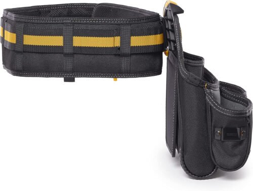 ToughBuilt - 3-piece Handyman Tool Belt Set - Heavy Duty, Durable - 2 Cliptech Pouches and padded Toolbelt
