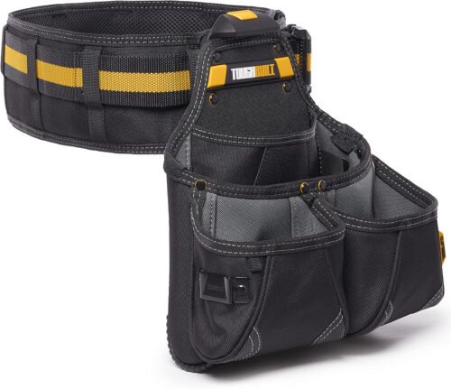 ToughBuilt - 3-piece Handyman Tool Belt Set - Heavy Duty, Durable - 2 Cliptech Pouches and padded Toolbelt