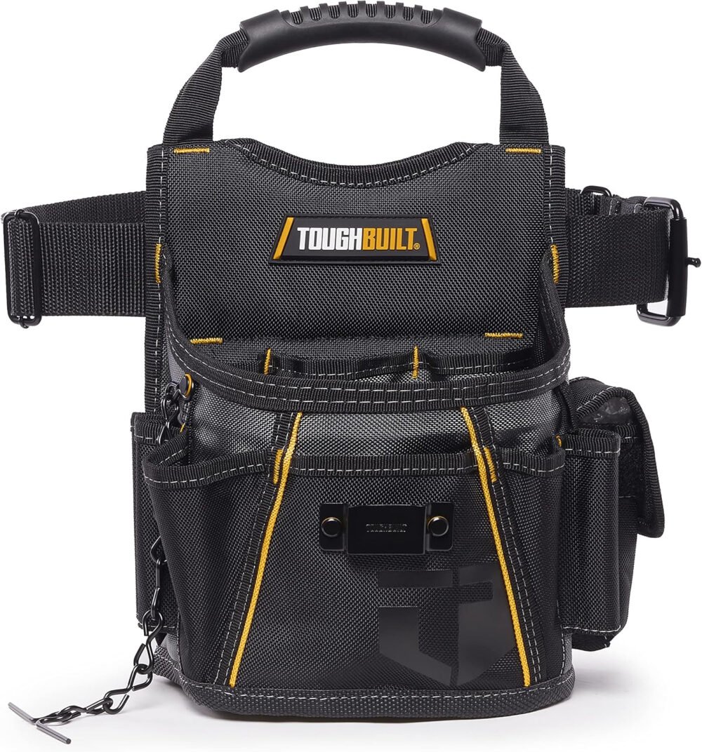 ToughBuilt - 3-piece Handyman Tool Belt Set - Heavy Duty, Durable - 2 Cliptech Pouches and padded Toolbelt