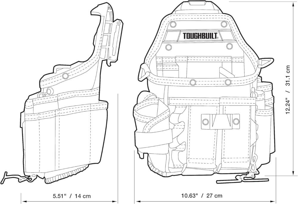 TOUGHBUILT TOU-CT-114 Journeyman Electrician's Pouch/Strap