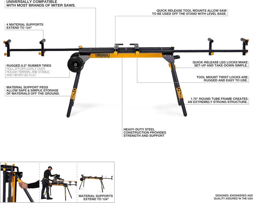 ToughBuilt Universal Mitre Saw Stand 124in