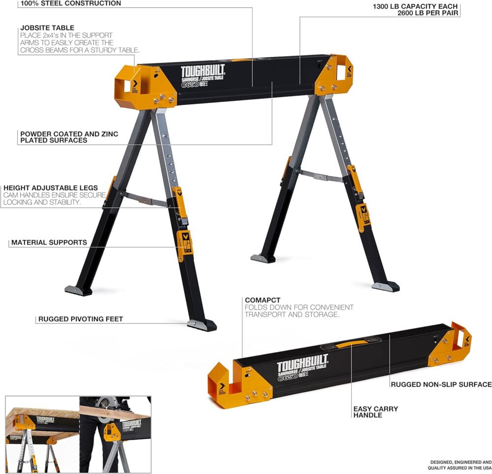 C650-2 Sawhorse/Jobsite Table Twin Pack