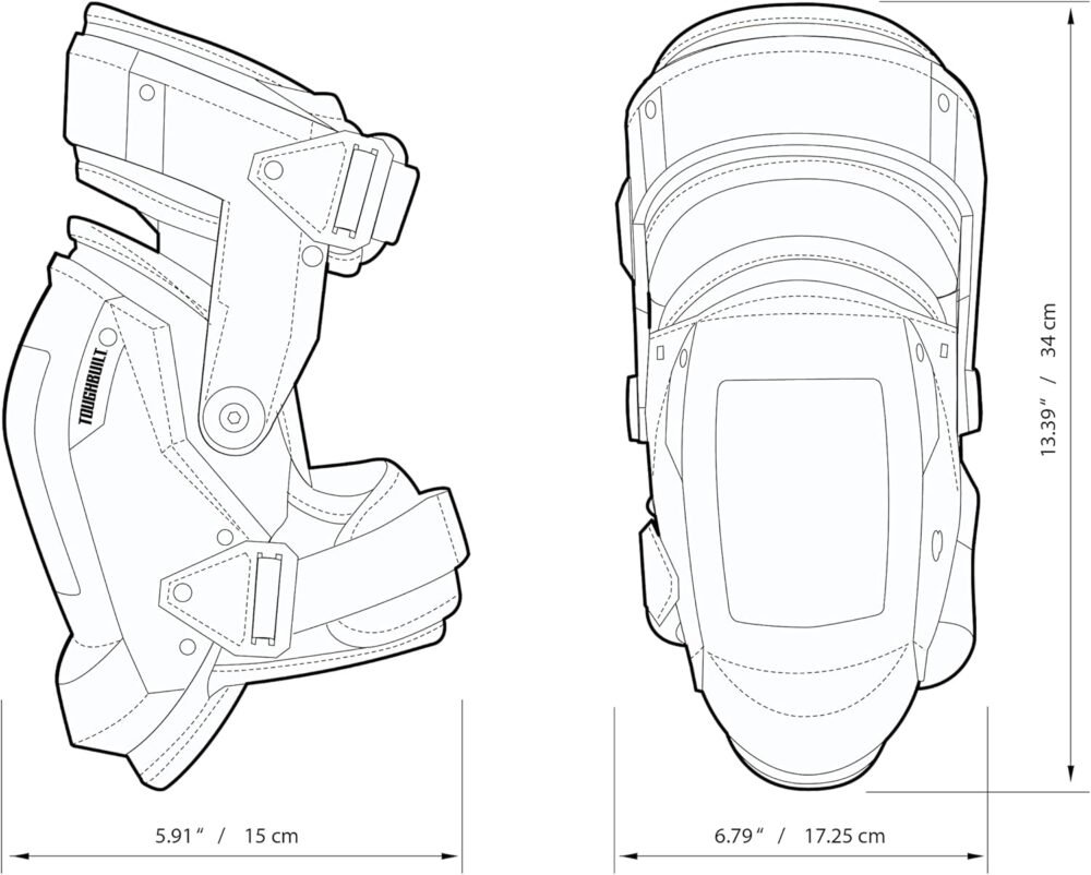 ToughBuilt - Gelfit Thigh Support Stabilization Knee Pads - (TB-KP-G3R)