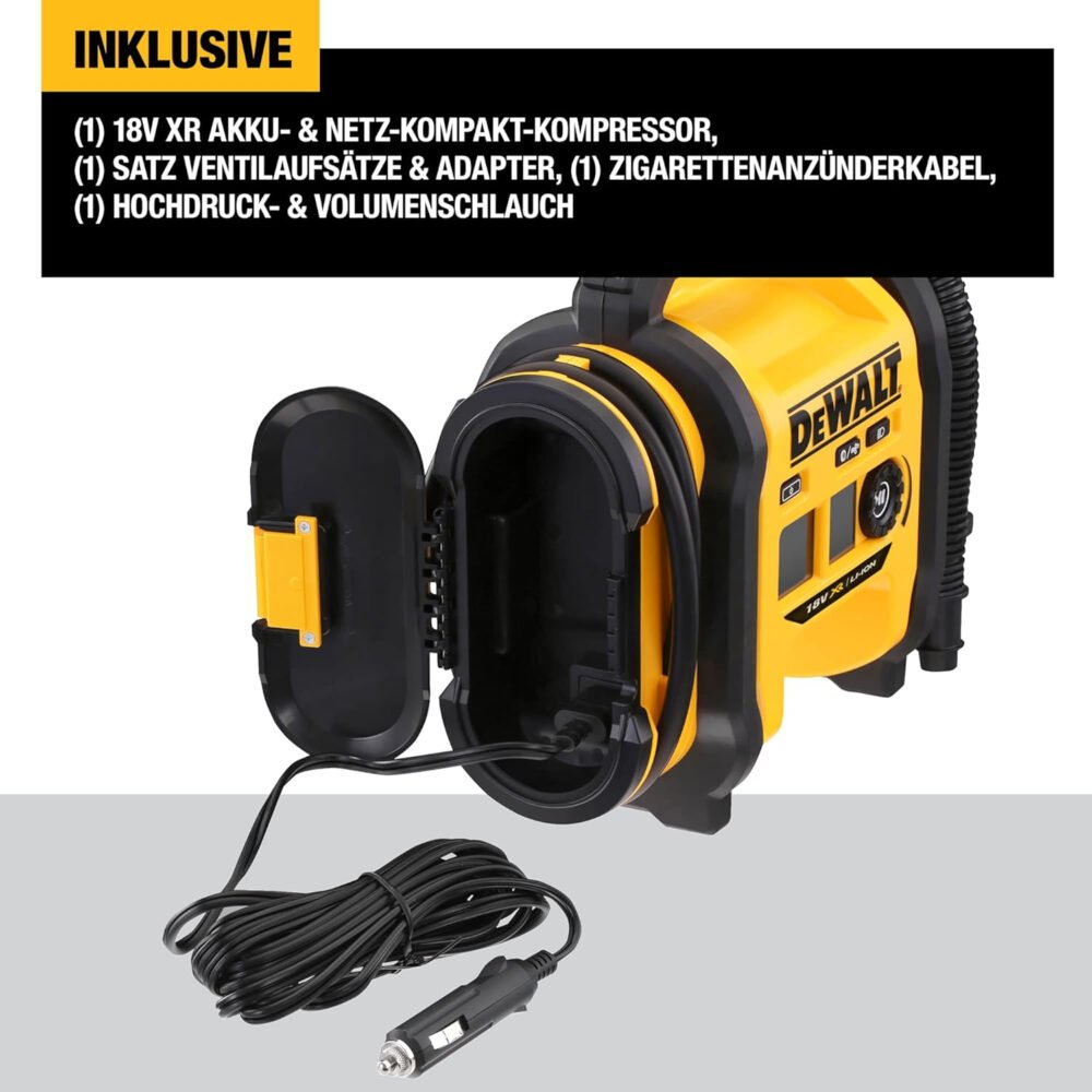 DEWALT DCC018N-XJ Akku-Kompressor DCC 018 N 18 Volt Triple Source Inflator