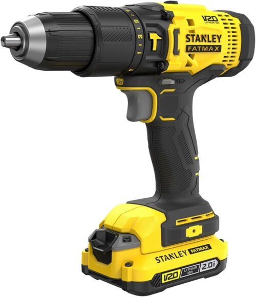STANLEY FATMAX SFMCK469M2-QW Combination Kit V20 18 V Consisting of Hammer Drill, Hand Circular Saw, Angle Grinder, Impact Driver, Charger and 2 x 4.0Ah Batteries